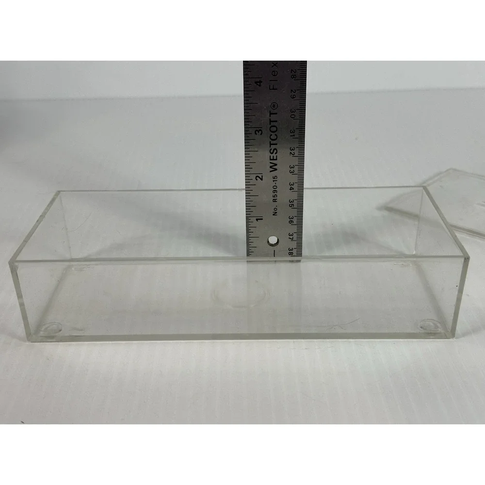 Vintage Vanity Trinket Jewelry Box Plastic Acrylic Starburst Lidded‎ Clear